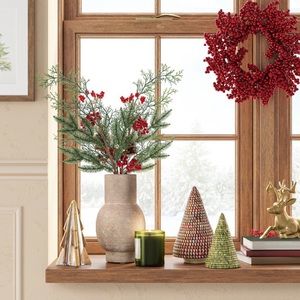 Pine and Red berry stem (includes two stem)